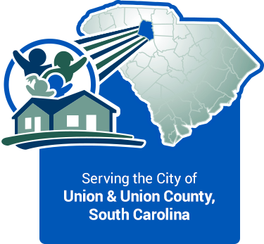Map showing the housing authority's service area, which is the City of Union and Union County, South Carolina.